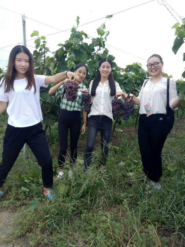 摘到葡萄好開心有木有？